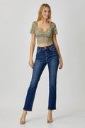 RISEN Full Size High Waist Straight Jeans - Hovatok