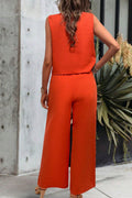 Devine Round Neck Tank and Wide Leg Pants Set - Hovatok