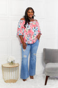 Sew In Love Full Size Fresh Take Floral Cold-Shoulder Top - Hovatok