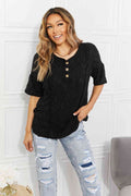 BOMBOM At The Fair Animal Textured Top in Black - Hovatok