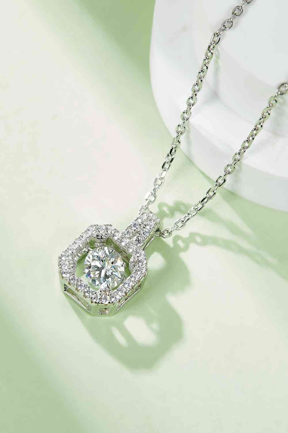 Adored Moissanite 925 Sterling Silver Necklace - Hovatok