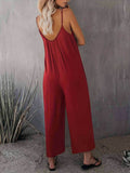 Scoop Neck Spaghetti Strap Jumpsuit - Hovatok