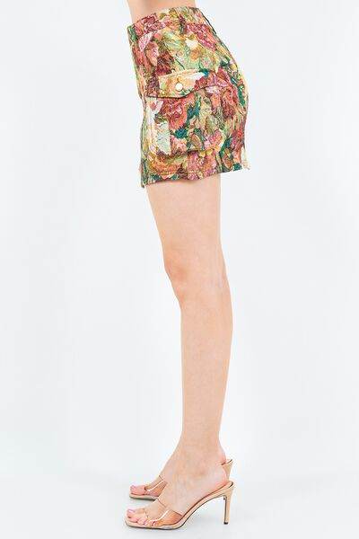 American Bazi Jacquard Weave Cargo Pocket Skirt - Hovatok