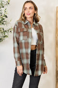 Mandy Plaid Dropped Shoulder Shirt - Hovatok