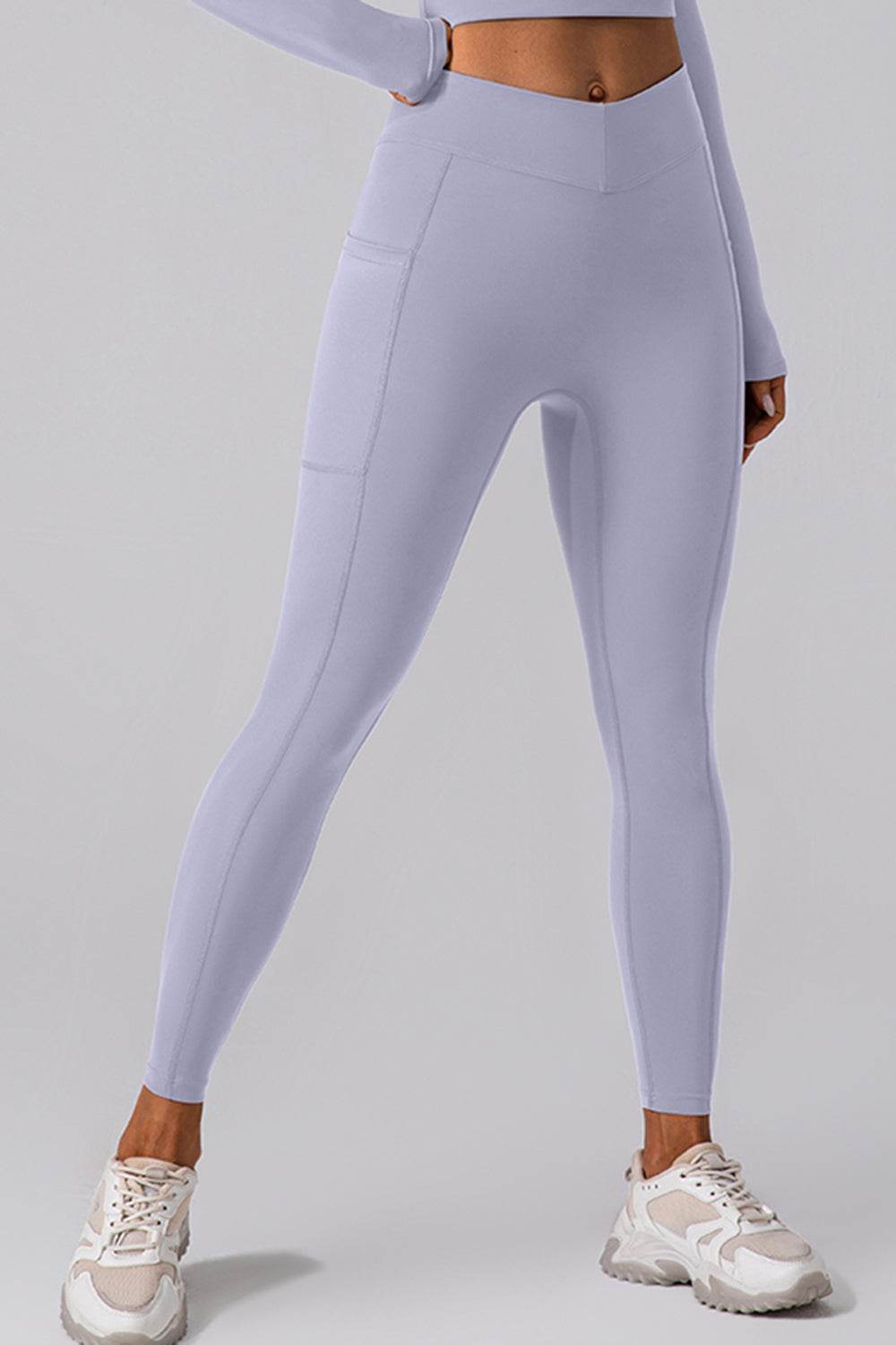 High Waist Active Leggings with Pockets - Hovatok
