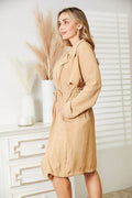 Culture Code Full Size Tied Trench Coat with Pockets - Hovatok