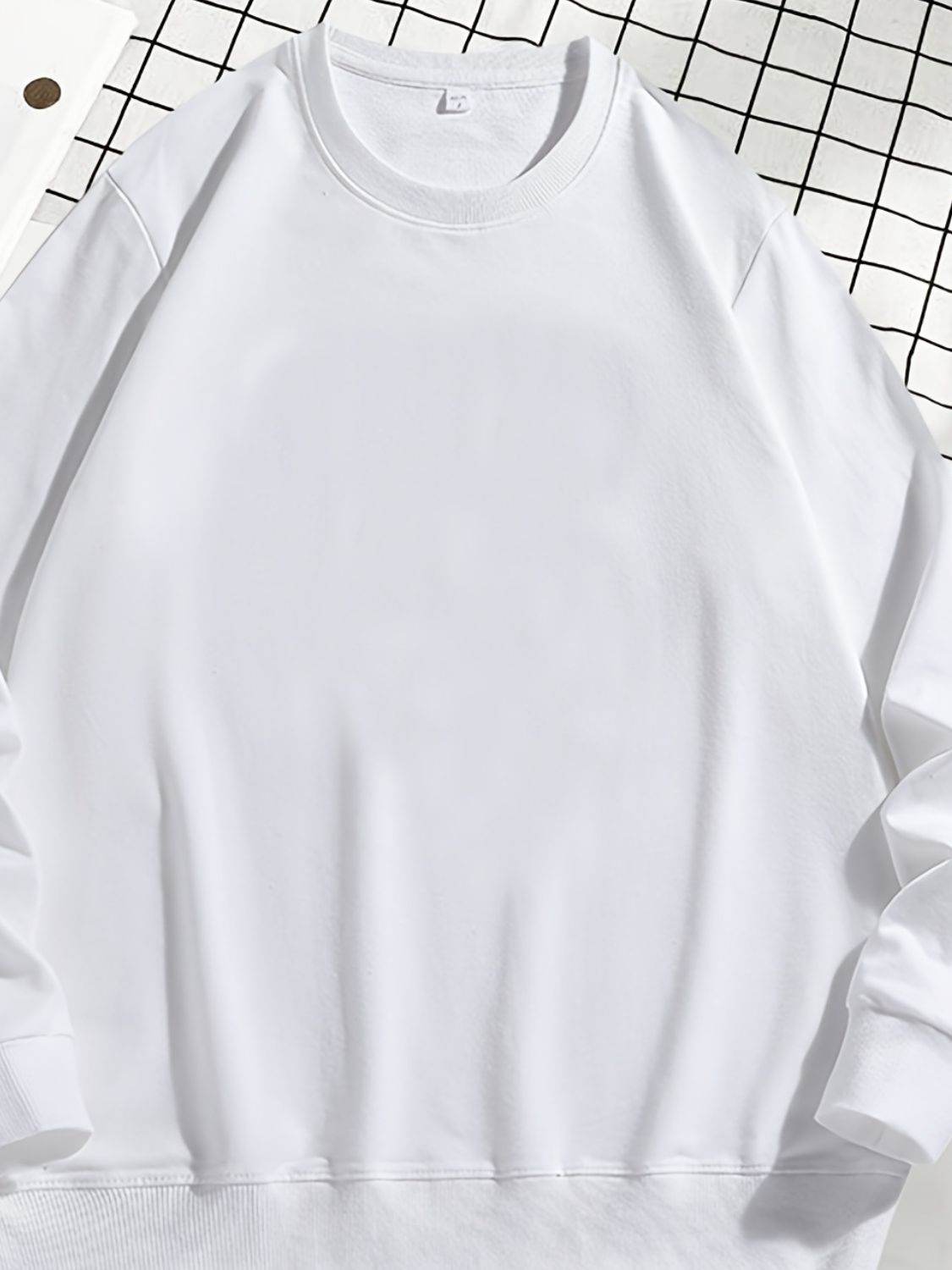 Men's Plus Size Round Neck Sweatshir - Hovatok