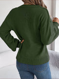 Cable-Knit Buttoned V-Neck Sweater - Hovatok