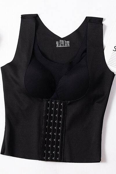 Basic Bae Scoop Neck Shapewear Tank with Removable Paddings - Hovatok