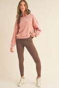Yelete Full Size Fleece Lined High Waisted Leggings - Hovatok