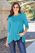 Basic Bae Full Size Round Neck Pocketed T-Shirt - Hovatok