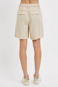 RISEN High Rise Pleated Front Shorts - Hovatok