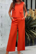 Devine Round Neck Tank and Wide Leg Pants Set - Hovatok
