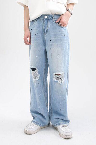 Distressed Jeans with Pockets - Hovatok