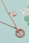 Adored Moissanite K to T Pendant Necklace - Hovatok
