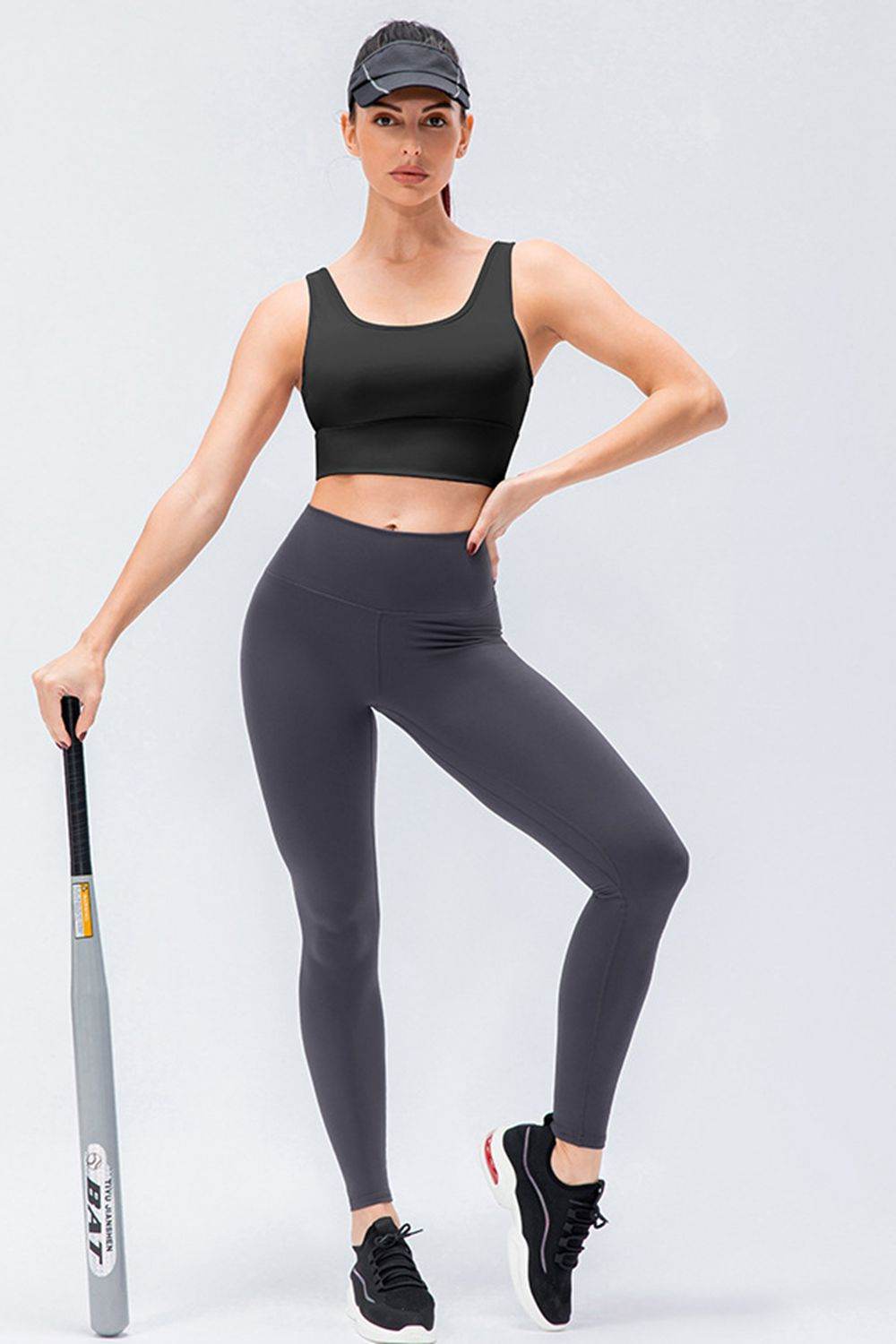 Wide Waistband Slim Fit Active Leggings - Hovatok