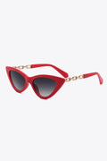 Chain Detail Cat-Eye Sunglasses - Hovatok