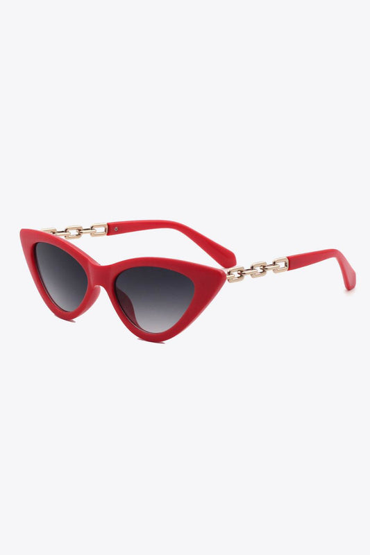 Chain Detail Cat-Eye Sunglasses - Hovatok