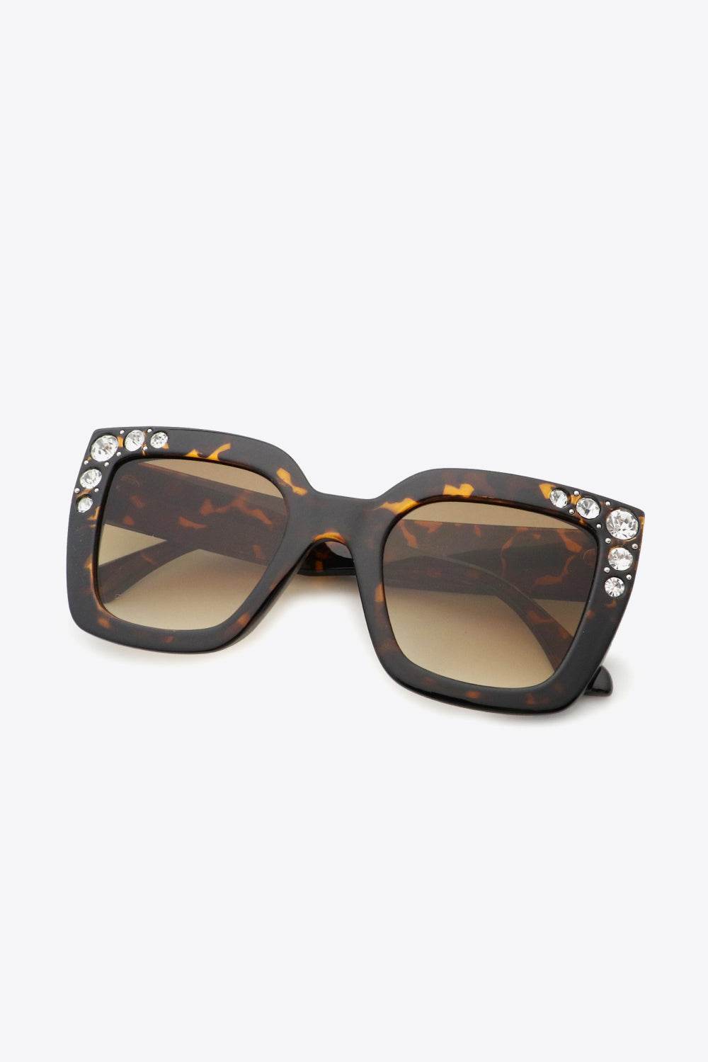 Inlaid Rhinestone Polycarbonate Sunglasses - Hovatok
