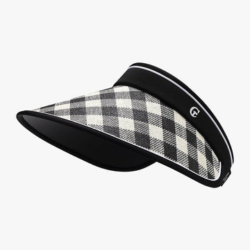 Plaid Natural Grass Adjustable Sun Hat - Hovatok