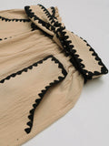 Perfee Tied Contrast Trim Shorts - Hovatok