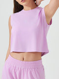 Millennia Round Neck Cropped Active Tank - Hovatok