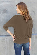 Basic Bae Full Size Round Neck Batwing Sleeve Top - Hovatok