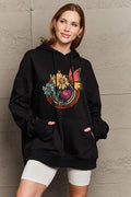 Simply Love Simply Love Full Size Butterfly and Flower Graphic Hoodie - Hovatok