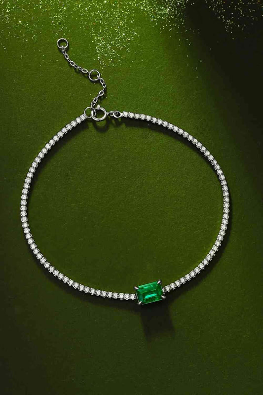 Adored 1 Carat Lab-Grown Emerald Bracelet - Hovatok