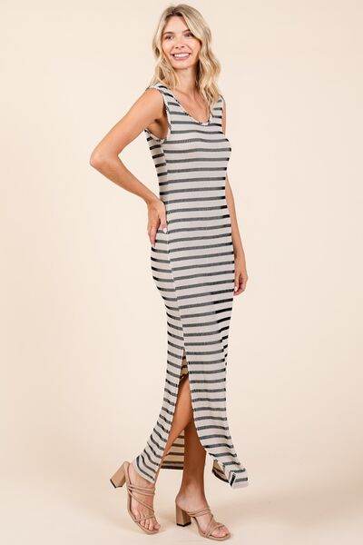 Mittoshop Striped Scoop Neck Sleeveless Maxi Dress - Hovatok