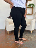 Judy Blue Full Size Distressed Tummy Control High Waist Skinny Jeans - Hovatok