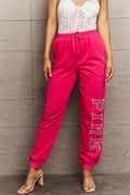 Simply Love Full Size PINK Graphic Sweatpants - Hovatok