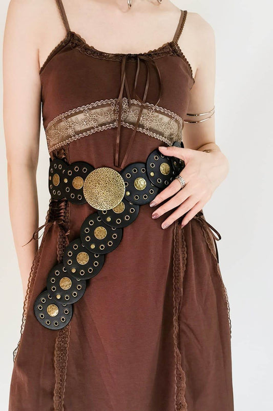 Round Shape PU Leather Belt - Hovatok