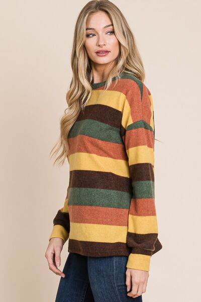 BOMBOM Multi-Color Striped Knit Top - Hovatok