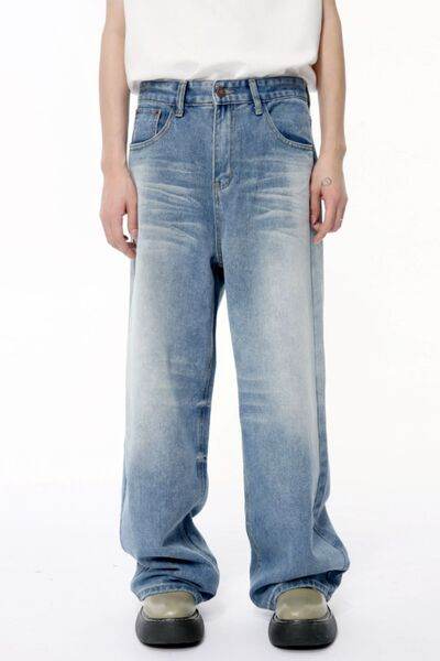 Wide Leg Jeans with Pockets - Hovatok