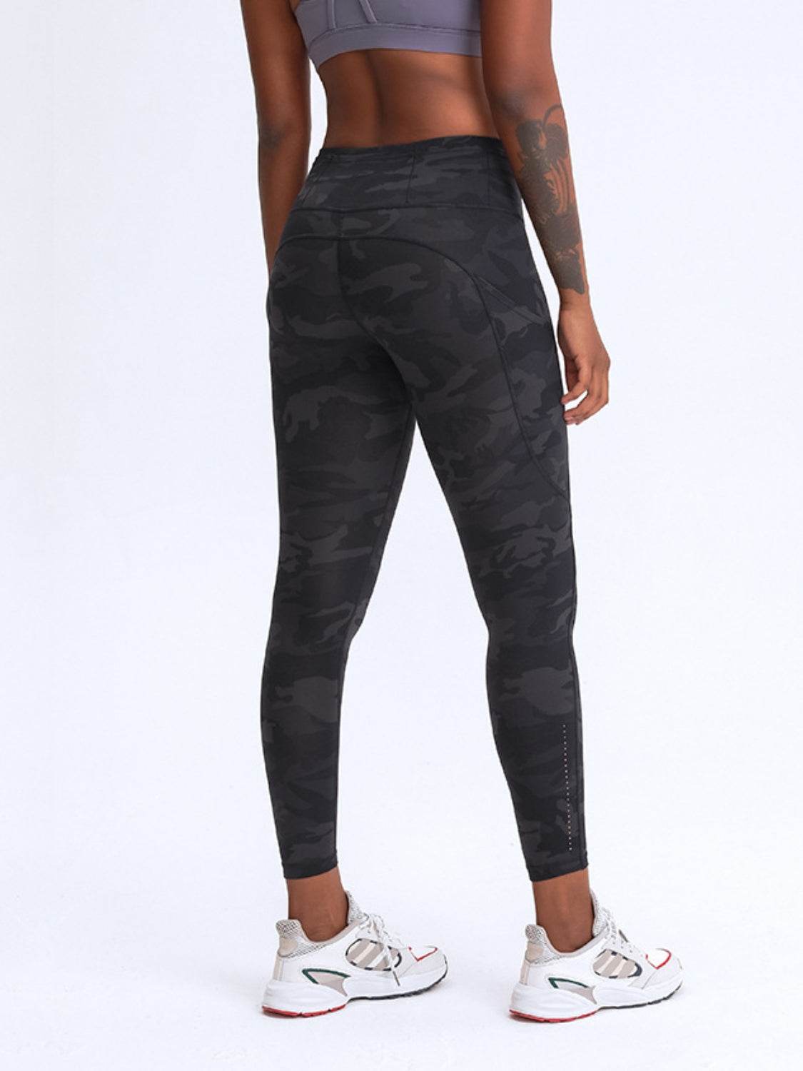 Millennia Wide Waistband Leggings with Pockets - Hovatok