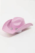 Fame Rhinestone Pave Heart Cowboy Hat - Hovatok