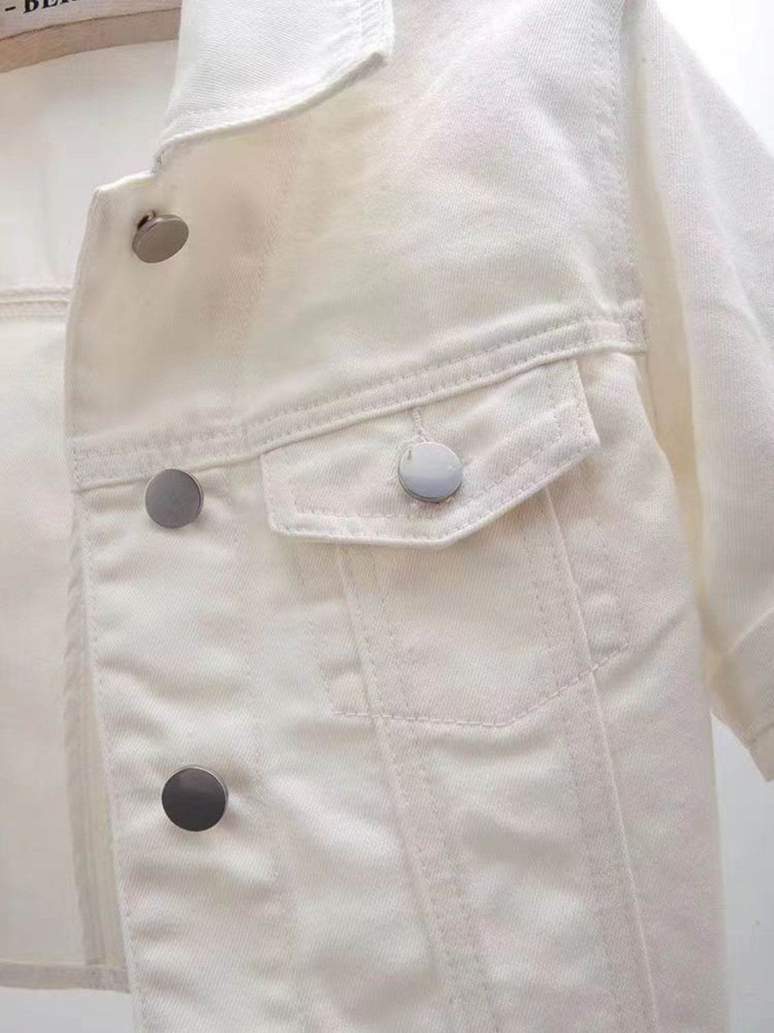 Full Size Cropped Denim Jacket Plus Size - Hovatok