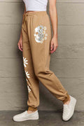 Simply Love Simply Love Full Size Drawstring Flower & Skull Graphic Long Sweatpants - Hovatok