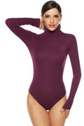 Ribbed Turtleneck Long Sleeve Bodysuit - Hovatok