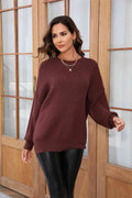 Angel Wings Round Neck Long Sleeve Sweater - Hovatok