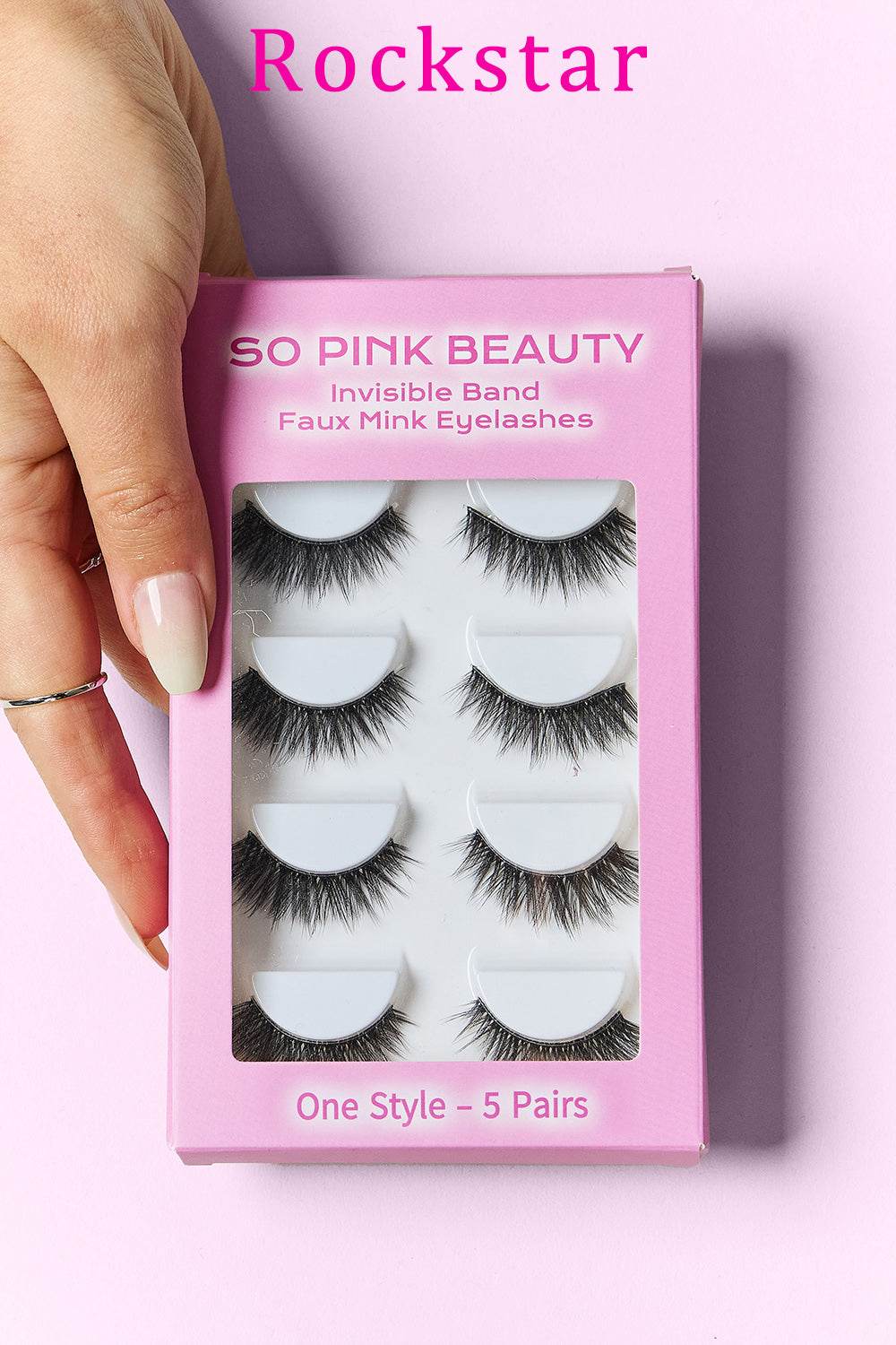 SO PINK BEAUTY Faux Mink Eyelashes 5 Pairs - Hovatok