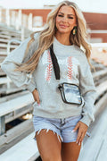 Bow Graphic Round Neck Long Sleeve Sweatshirt - Hovatok