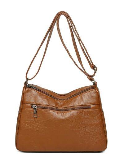 PU Leather Adjustable Strap Shoulder Bag - Hovatok