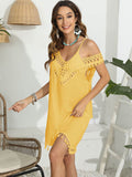 Tassel Scoop Neck Wide Strap Cover-Up - Hovatok