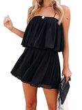 Ruched Spaghetti Strap Romper - Hovatok