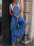 Wide Leg Denim Overalls - Hovatok