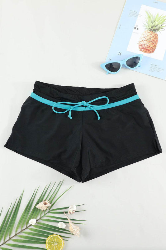 Full Size Drawstring Swim Shorts - Hovatok