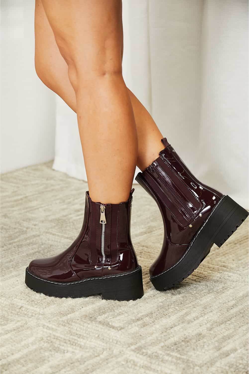 Forever Link Side Zip Platform Boots - Hovatok