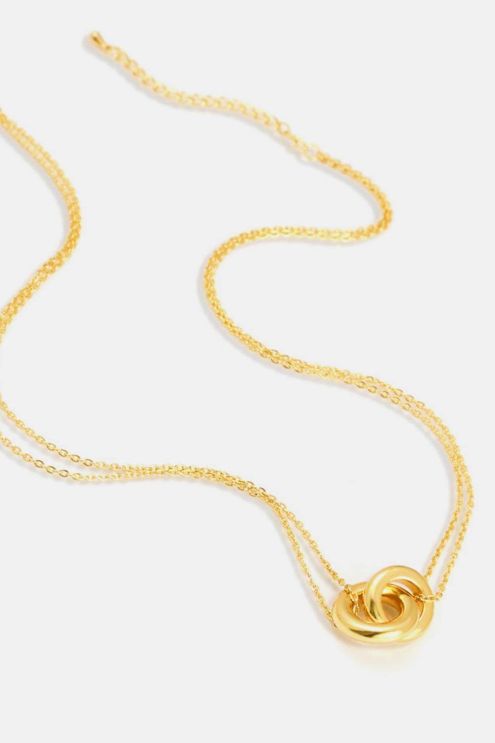 Linked Ring Pendant Chain Necklace - Hovatok